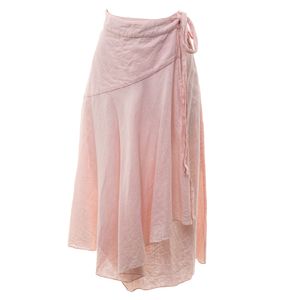 Saia Mixed Envelope Algodão Rosa