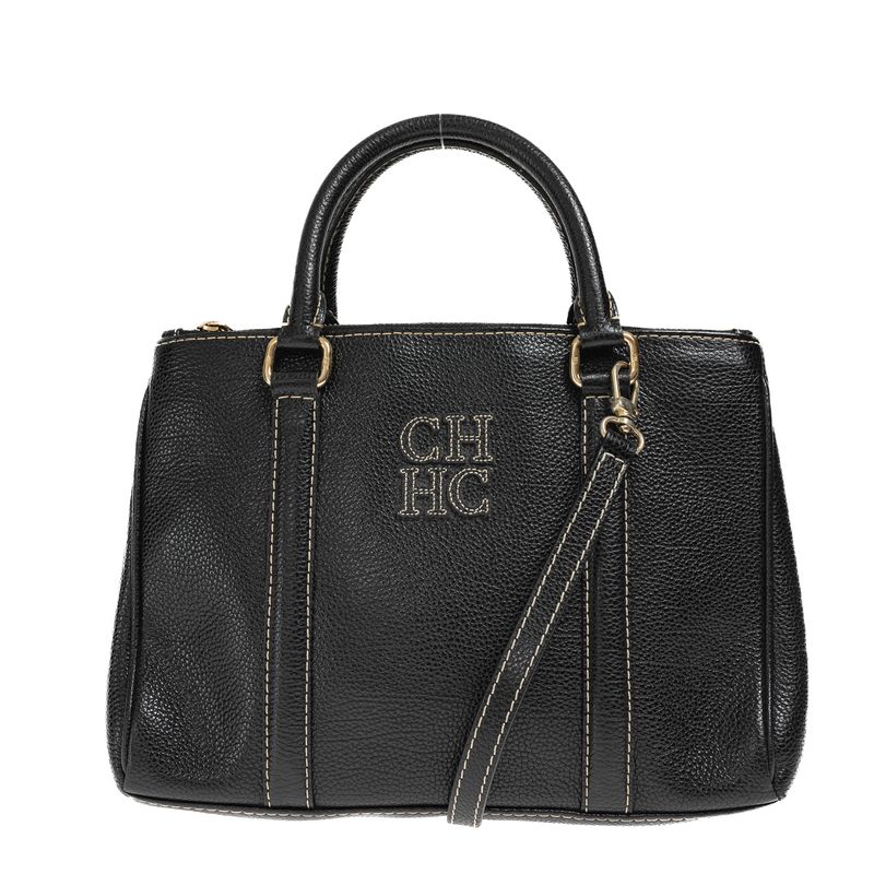 Bolsa-Carolina-Herrera-Couro-Preta