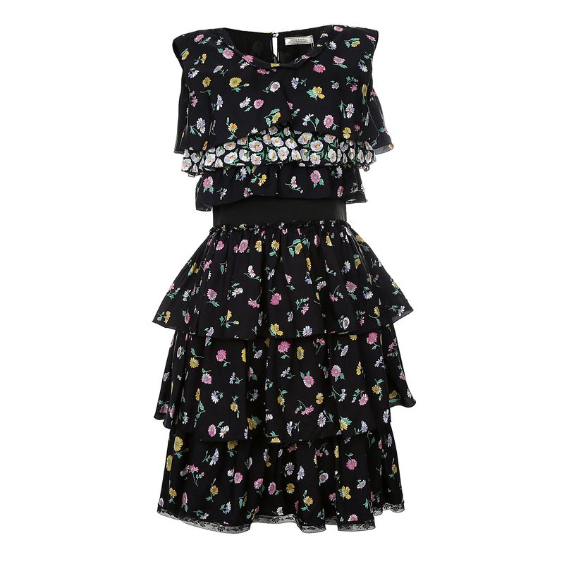 Vestido-Nina-Ricci-Floral-Preto