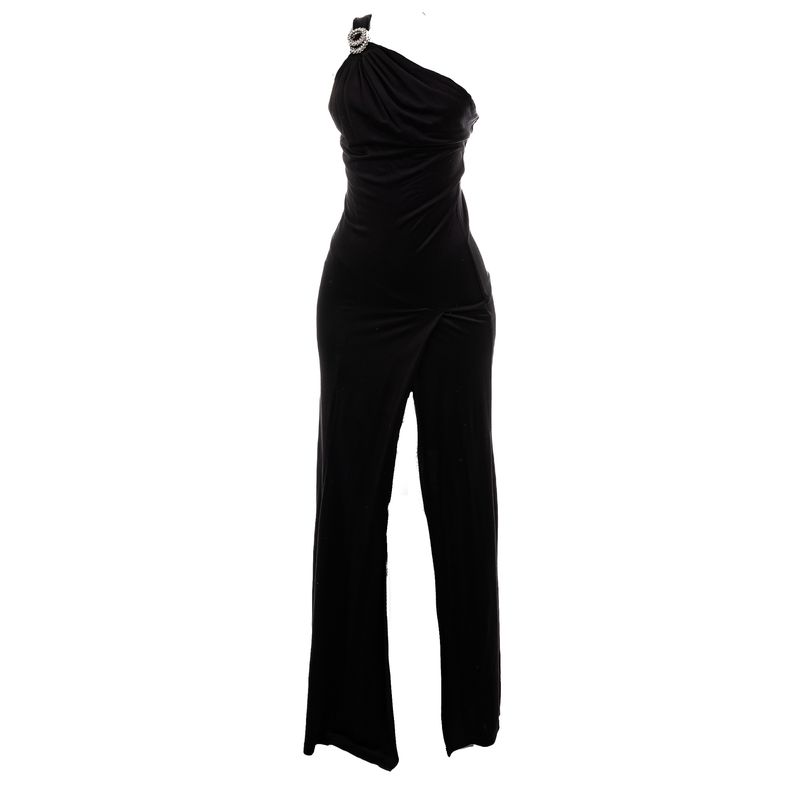 Vestido-Tufi-Duek-Longo-Passante-Preto