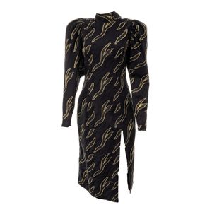 Vestido Tufi Duek Manga Bufante Preto