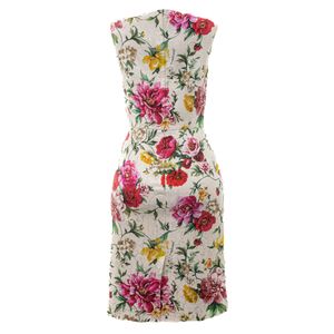 Vestido Dolce & Gabbana Jacquard Branco Florido