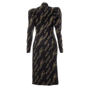 Vestido Tufi Duek Manga Bufante Preto