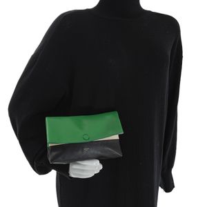 Bolsa Celine All Soft Pouch Verde e Preta