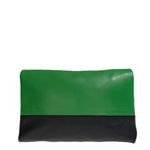 Bolsa-Celine-All-Soft-Pouch-Verde-e-Preta