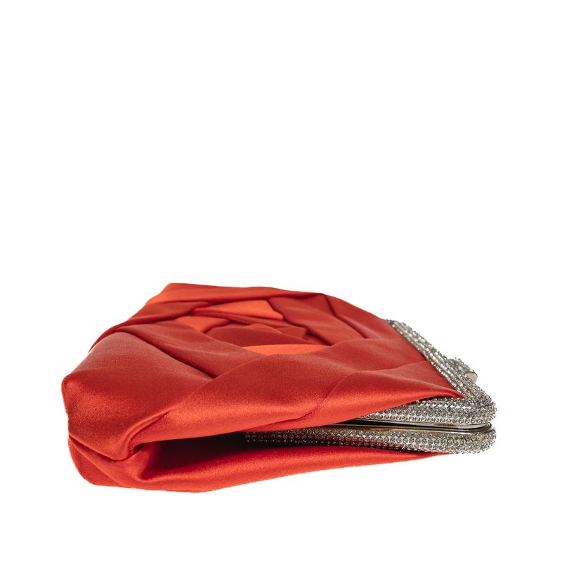 Bolsa-Valentino-Garavani-Drapeado-Cetim-Vermelho-e-Cristais