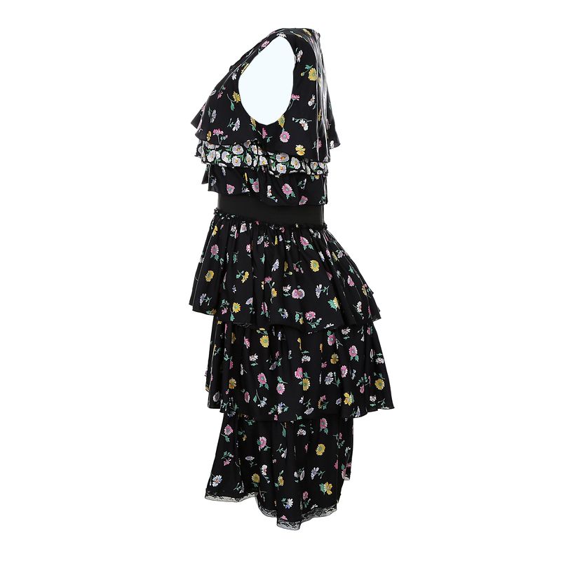 Vestido-Nina-Ricci-Floral-Preto