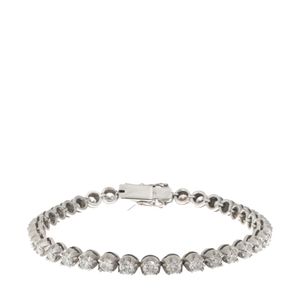 Pulseira Riviera Ouro Branco e Diamantes