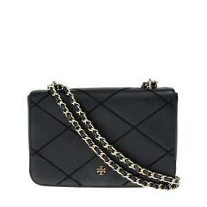 Bolsa Tory Burch Robinson Couro Preta