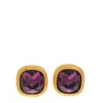 Brincos-Swarovski-Dourado-com-Pedra-Rosa