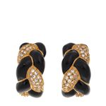 Brinco-Swarovski-Meia-Argola-Gomos-Pretos-e-Cristais