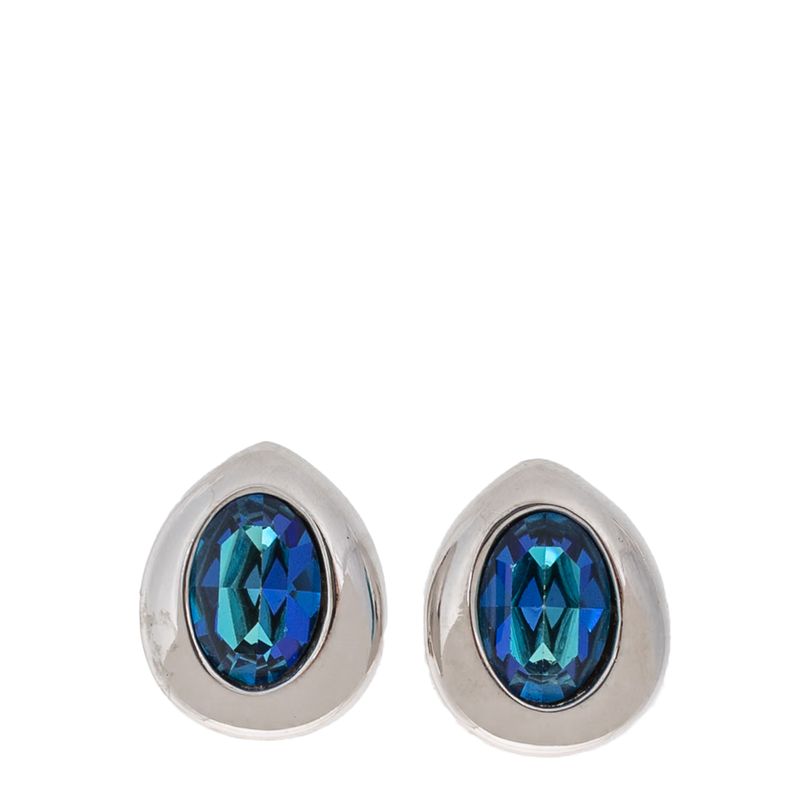 Brinco-de-Pressao-Swarovski-Gota-Prateado-Cristal-Azul