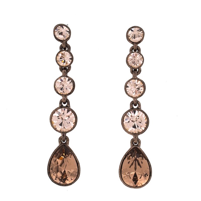 Brinco-Givenchy-Comprido-Cristais-Bronze