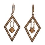 Brinco-Givenchy-Pendente-Losango-Bronze