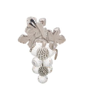 Broche Swarovski Cacho de Uva Prateado