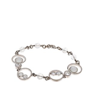 Pulseira Swarovski Circulos Prateados e Cristais