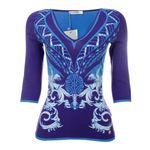 Blusa-Versace-Collection-Bicolor-Estampada