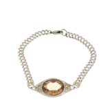 75148-Pulseira-Swarovski-Corrente-Prateada-Cristal-Ambar-1