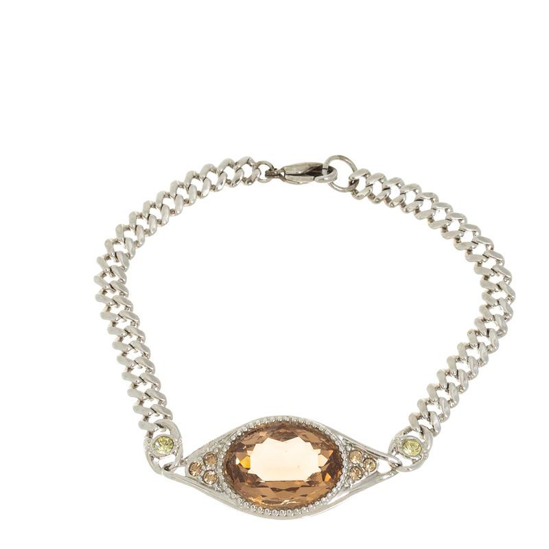 75148-Pulseira-Swarovski-Corrente-Prateada-Cristal-Ambar-1