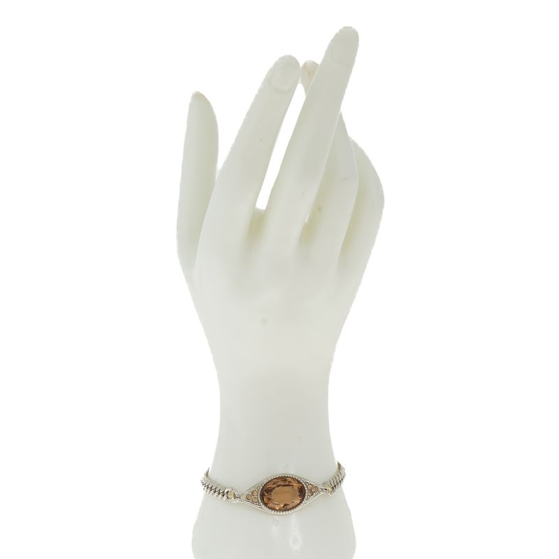 75148-Pulseira-Swarovski-Corrente-Prateada-Cristal-Ambar-verso