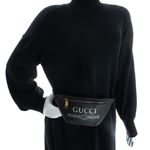 Pochete-Gucci-Logo-Couro-Preta
