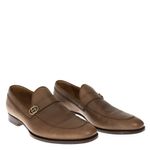 Mocassim-Gucci-GG-Interlocking-Couro-Caramelo