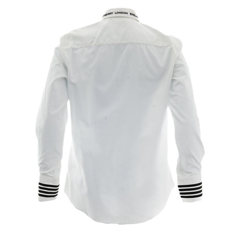Camisa-Burberry-Algodao-Branca-Listras-Pretas