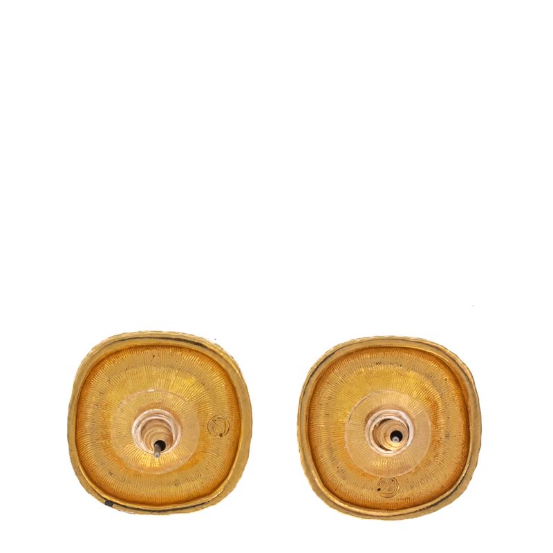 Brincos-Swarovski-Dourado-com-Pedra-Rosa