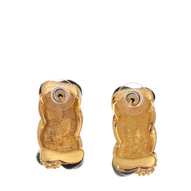 Brinco-Swarovski-Meia-Argola-Gomos-Pretos-e-Cristais