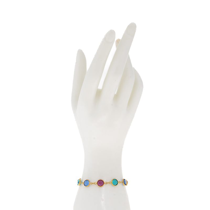 Pulseira-Swarovski-Dourada-Cristais-3-Cores