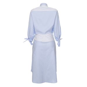 Vestido Martha Medeiros Renda Azul e Branco