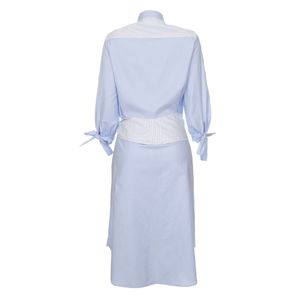 Vestido Martha Medeiros Renda Azul e Branco