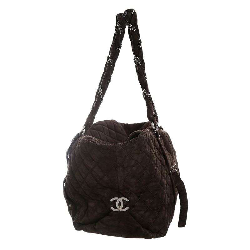 Bolsa-Chanel-Lady-Braid-Camurca-Marrom