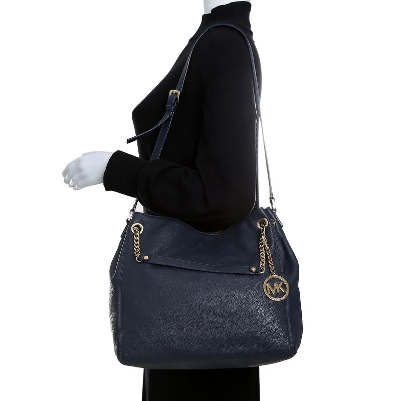 Bolsa-Michael-Kors-Correntes-e-Couro-Azul-Marinho-