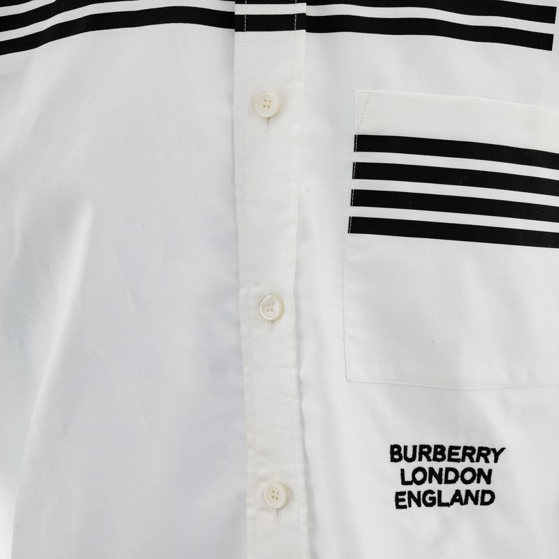 Camisa-Burberry-Algodao-Branca-Listras-Pretas