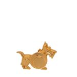 Broche-Swarovski-Cachorro-Dourado-com-Cristais
