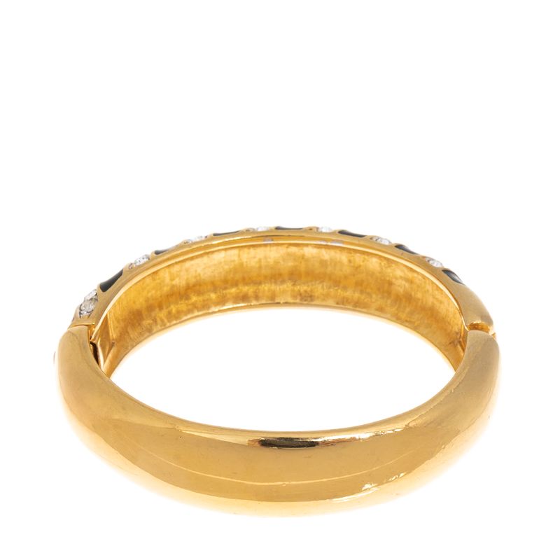 Bracelete-Swarovski-Dourado-e-Preto-com-Cristais