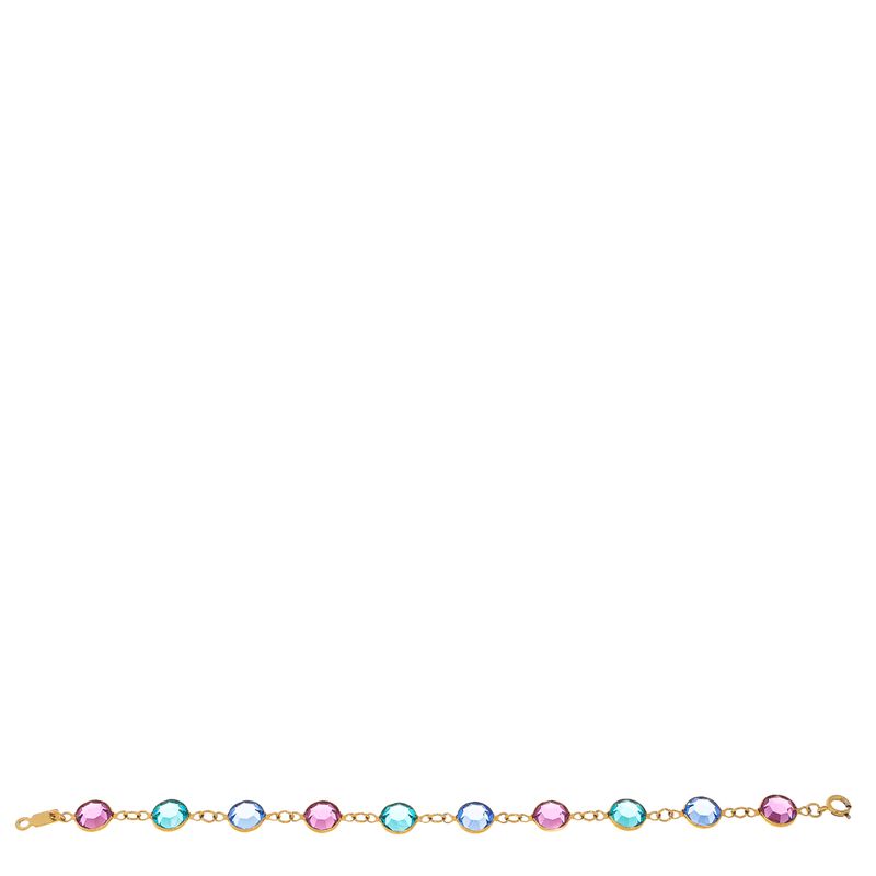 Pulseira-Swarovski-Dourada-Cristais-3-Cores