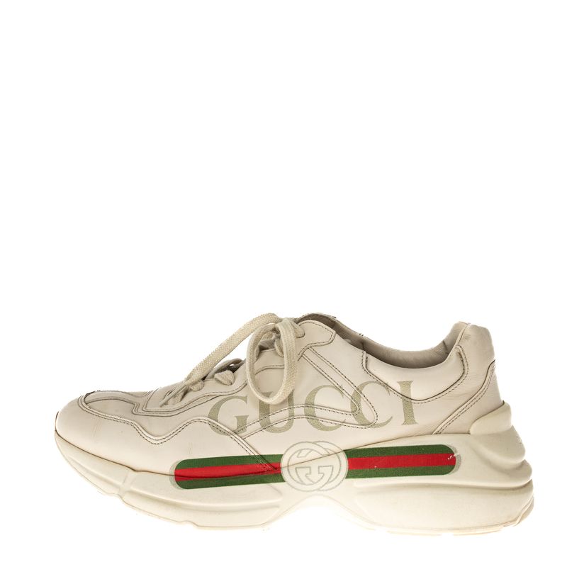 Tenis-Gucci-Rhyton-GG-Interlocking-Creme