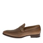 Mocassim-Gucci-GG-Interlocking-Couro-Caramelo