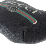 Pochete-Gucci-Logo-Couro-Preta