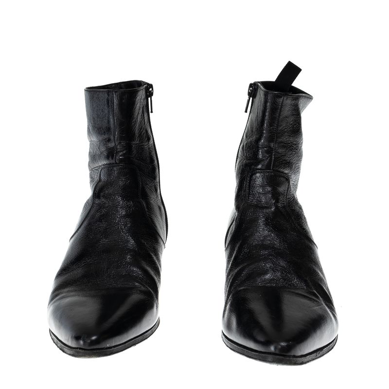 Bota-Saint-Laurent-Couro-Preta