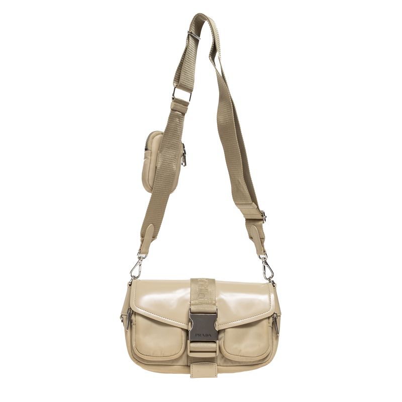 Bolsa-Prada-Pocket-Couro-Escovado-e-Nylon-Bege