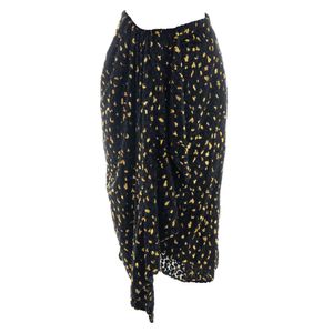 Saia Amissima Drapeado Preto e Dourado