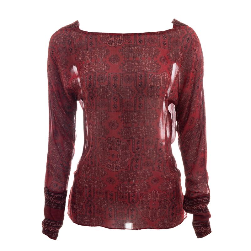 Blusa-Cris-Barros-Manga-Longa-Estampada-Vinho