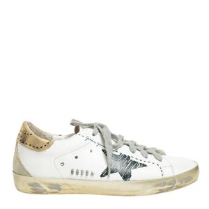 Tênis Golden Goose Super Star Branco e Preto