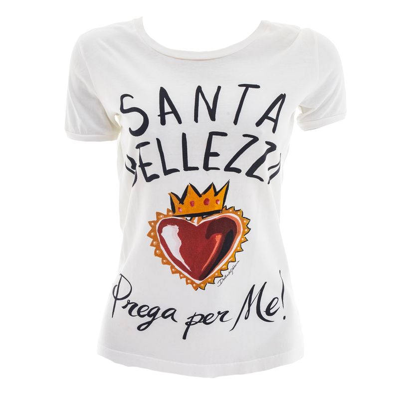 Camiseta-Dolce---Gabbana-Santa-Bellezza-Branco