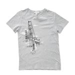 Camiseta-Burberry-Infantil-Estampa-Ponte-Cinza