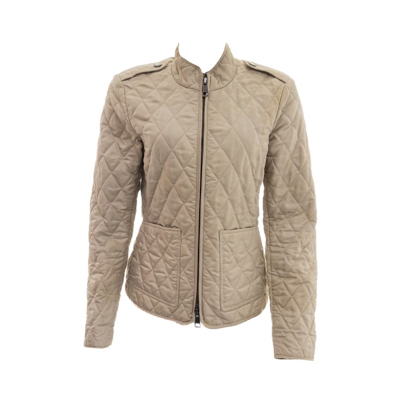 Casaco-Burberry-Matelasse-Bege