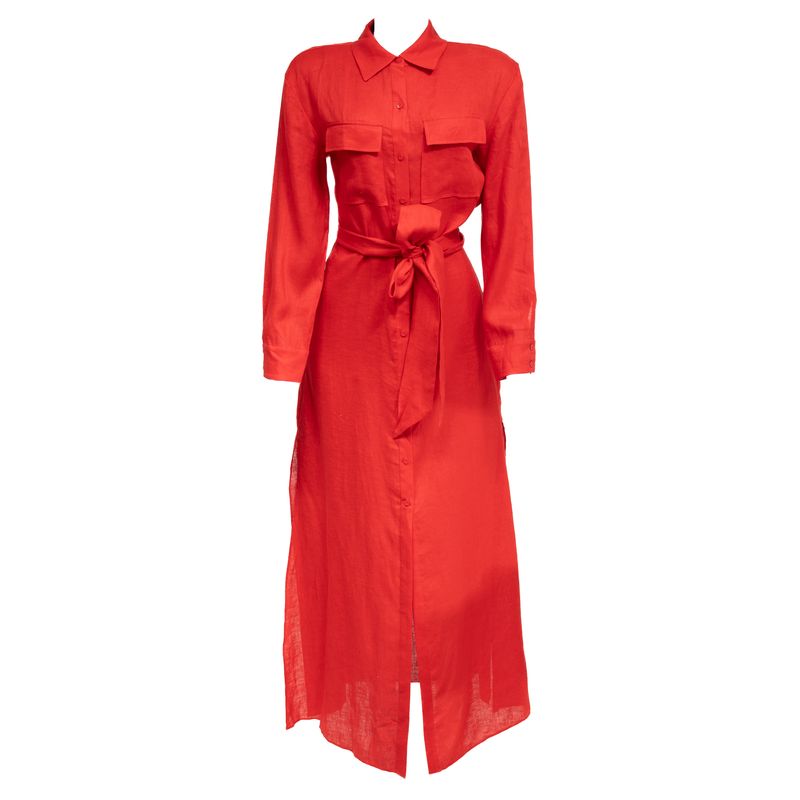 Chemise-Alice-and-Olivia-Linho-Vermelho